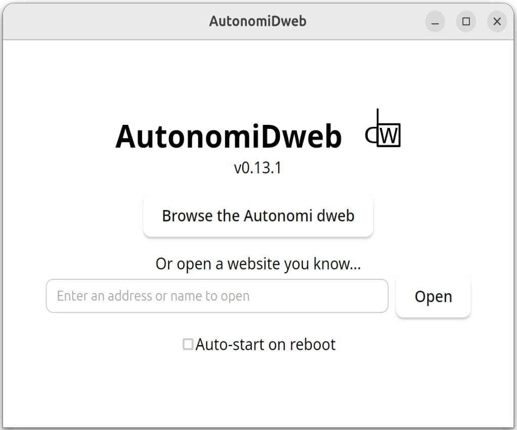 AutonomiDweb App screenshot